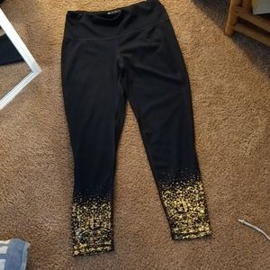 Gold and black leggings